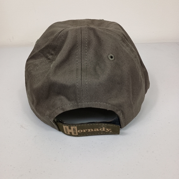 Hornady Cap Khaki Green OS Embroid Logo Hook Loop Closure Baseball Trucker Hat - Picture 5 of 11